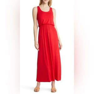 Caslon Red Knit Maxi Dress